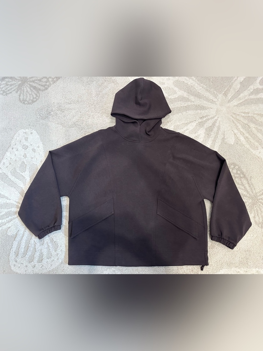 Lululemon Espresso Softstreme Hoodie Cinch Hem Pullover Small